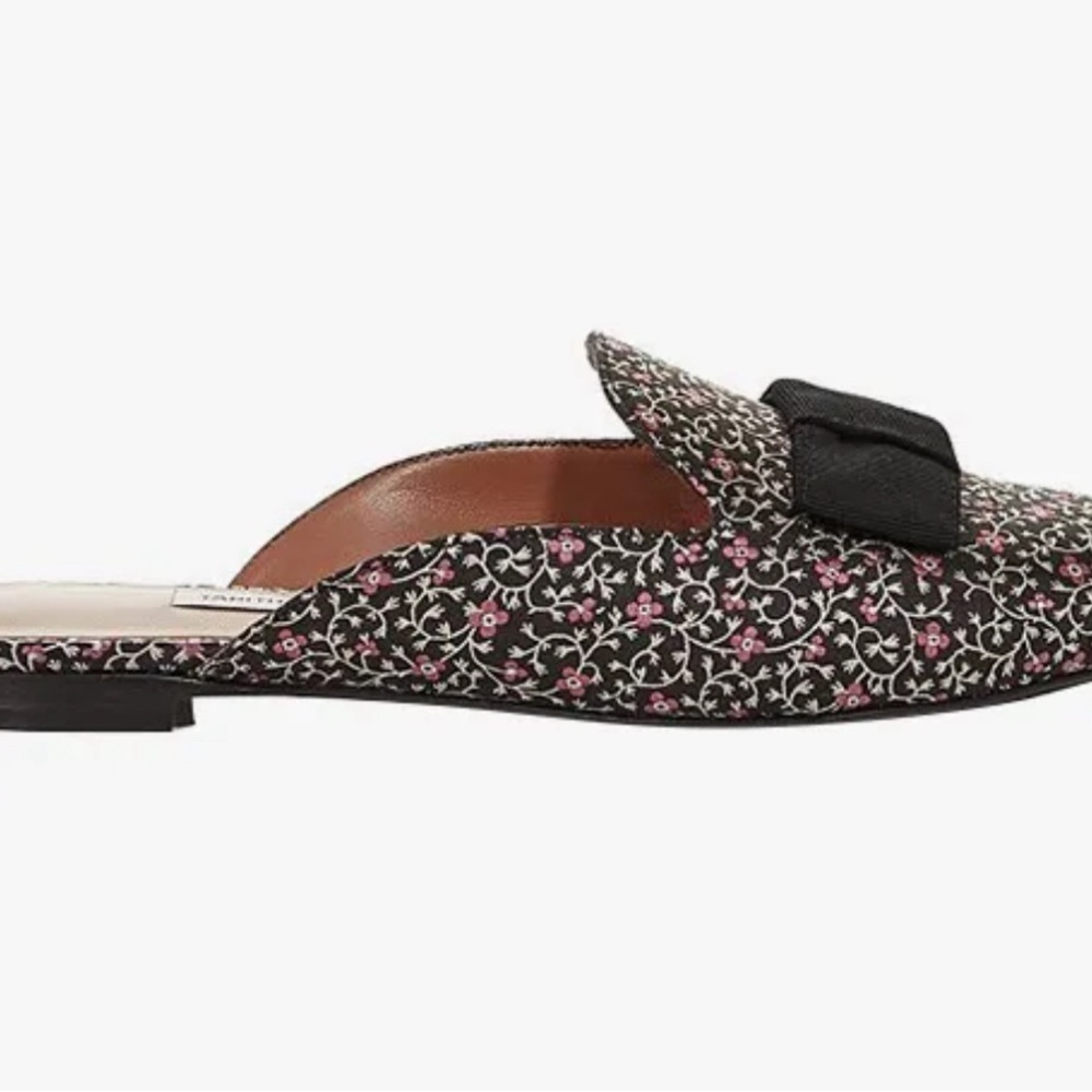 New. Tabitha Simmons Masha Bow mules in black multi Size 38.5, US 8.5 - Picture 4 of 10